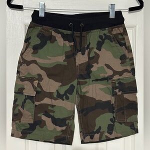Wonder Nation Kids Camo Cargo Shorts Army Print Size L 10/12
